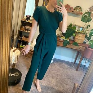 NTW Calvin Klein Cropped Tulip Sleeve Jumpsuit